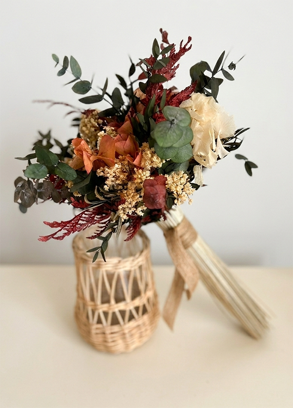 Ramo de Novia Preservado Burdeos