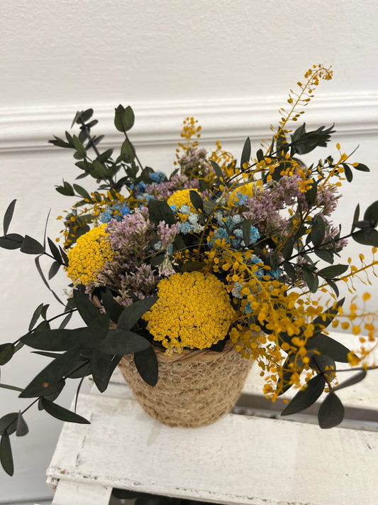 LUZ - Cesta flor seca y preservada