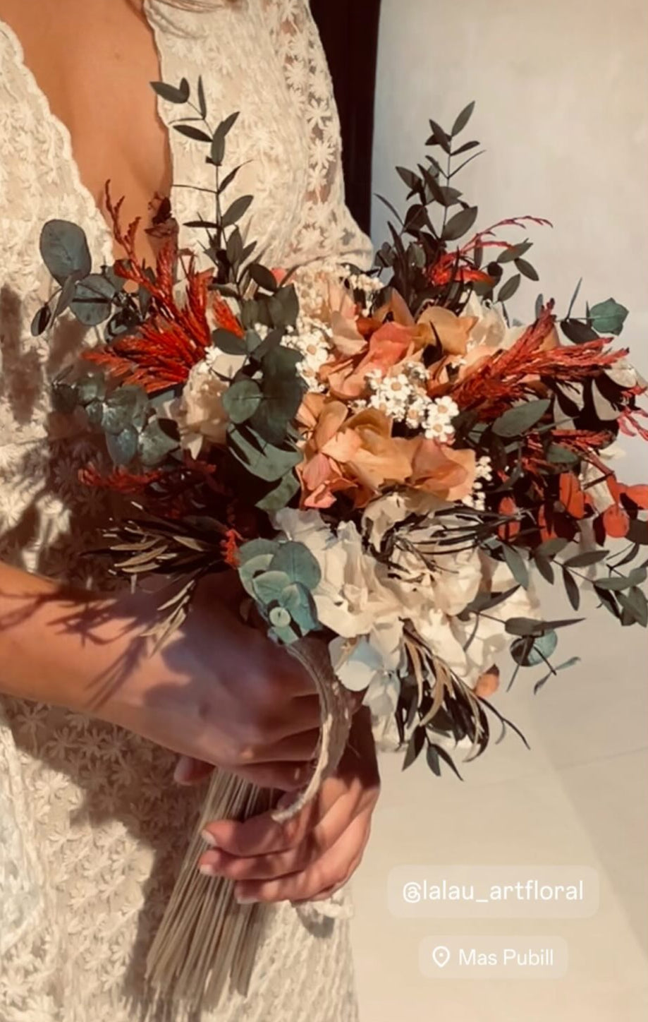 Ramo de Novia Preservado Burdeos